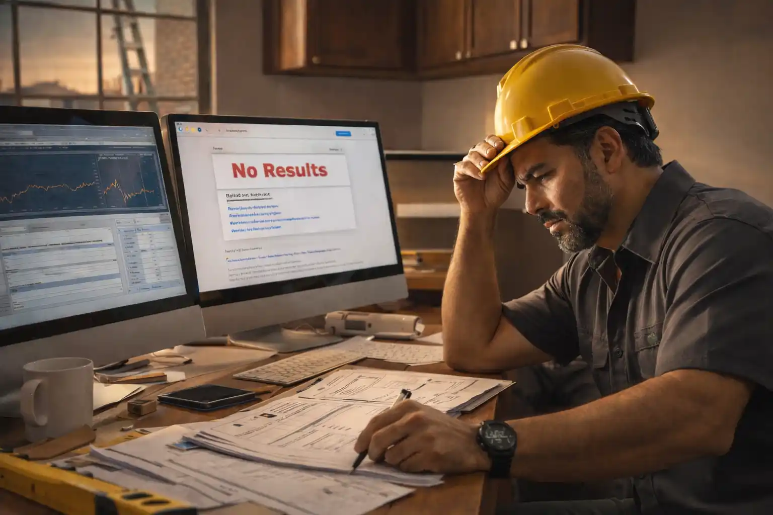 Contratista sin resultados de trabajo buscando más oportunidades