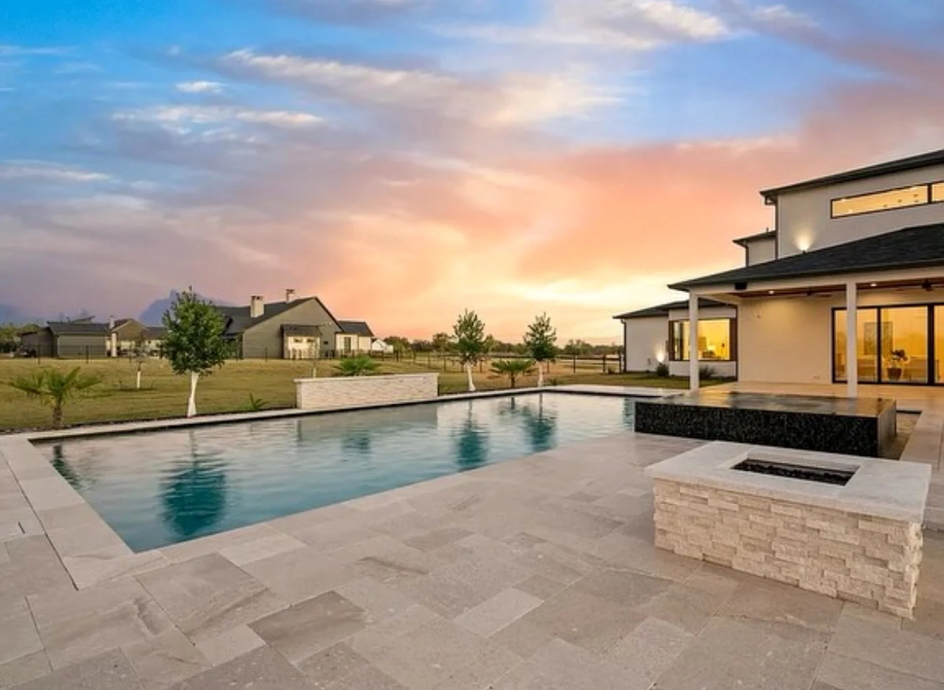 Premium pool patio natural stone